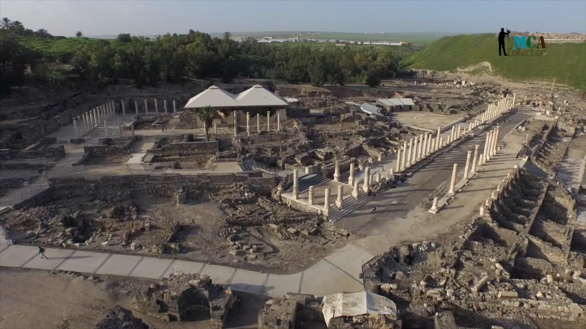 Israel, Beit She'an - Scythopolis Roman City - Hebrew Narration