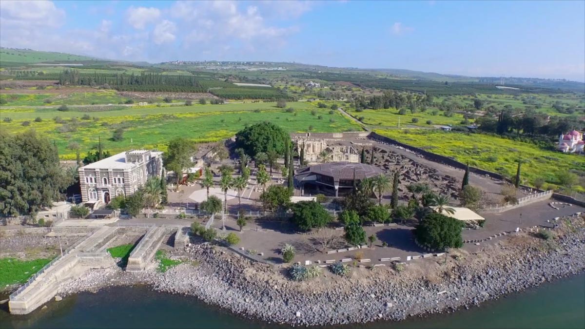 Israel, Capernaum in the sea of Galilee