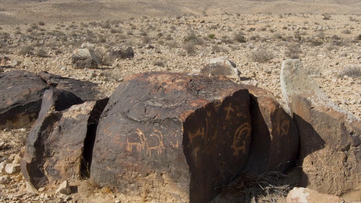 Israel, Negev ancient desert rock art