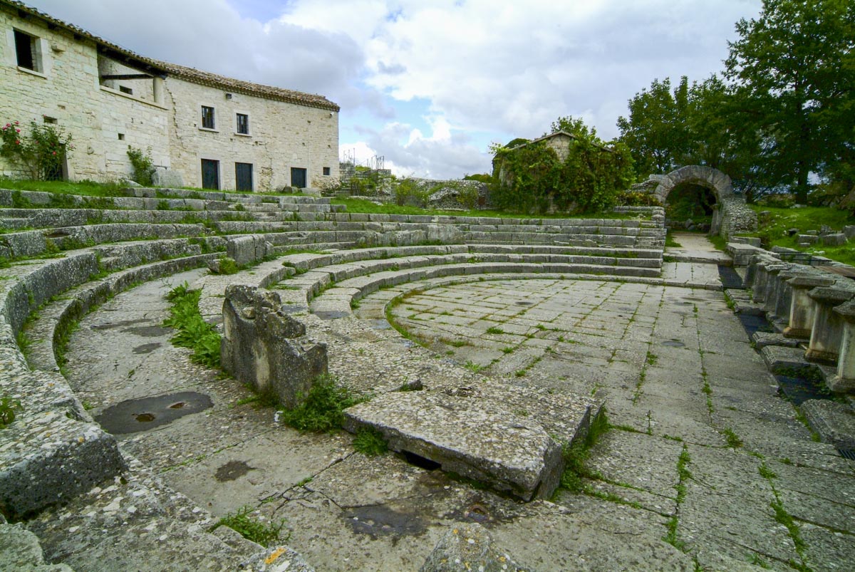 Italy, Saepinum Roman theatre