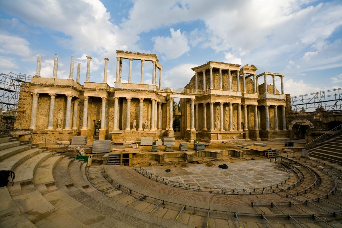 Spain, Merida Roman Theatre - Skene