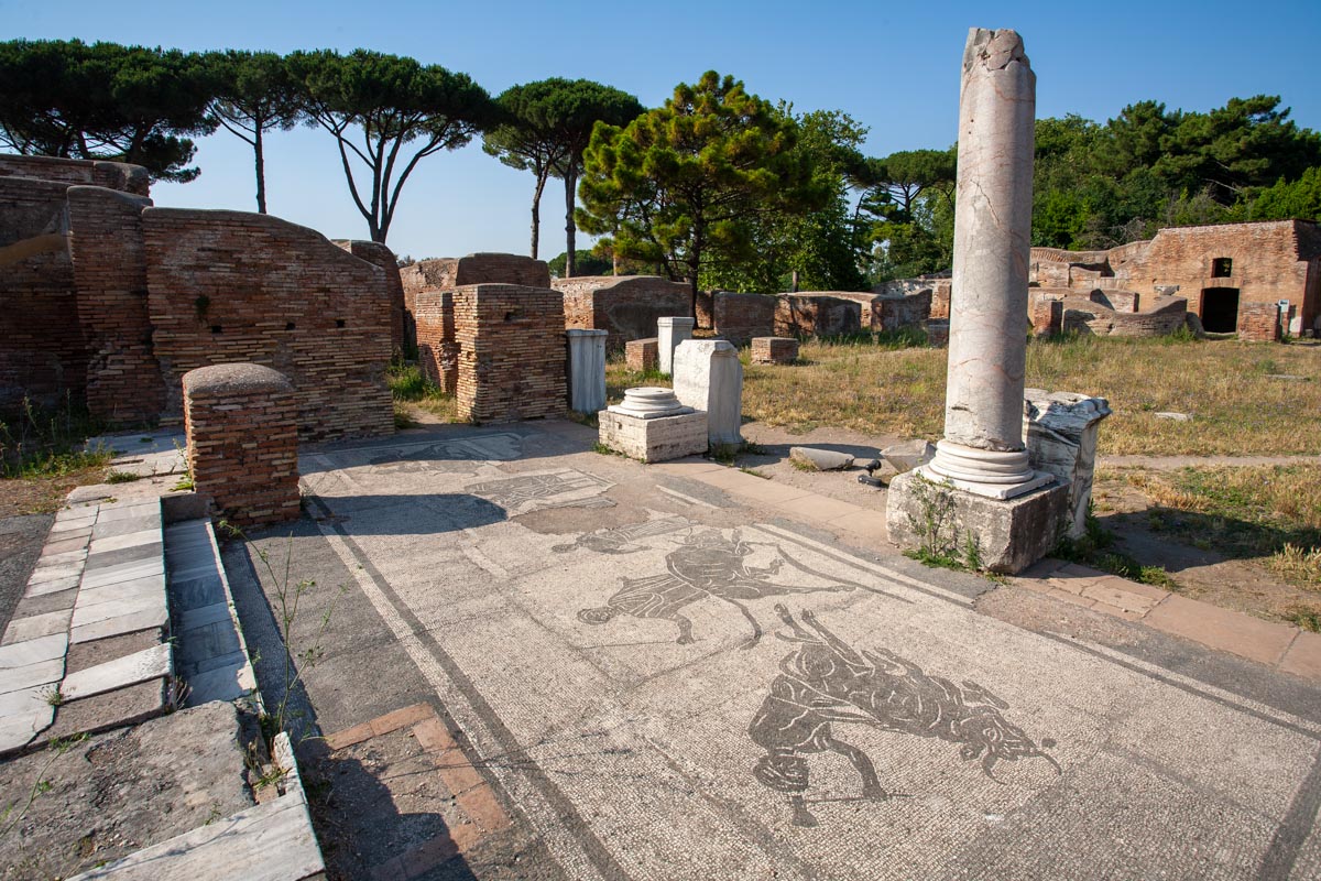 Italy, Ostia Antica, Barracks of the Vigiles