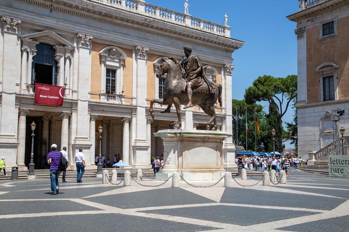 Italy, Rome - Bronze statue Marcus Aurelius