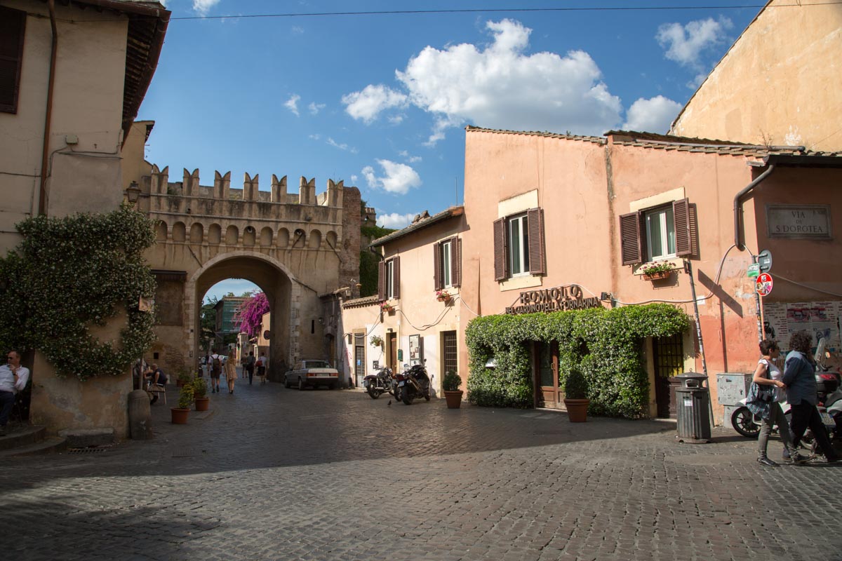 Italy, Rome - Porta Settimiana -Aurelian walls
