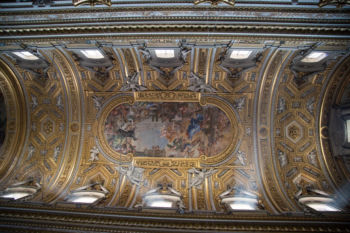 Italy, Rome, Chiesa Nuova - Santa Maria in Vallicella - ceiling - baroque