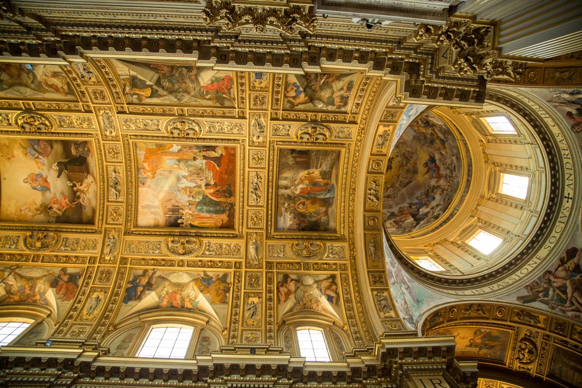 Italy, Rome, Church of Saint Andrew of the Valley- ceiling