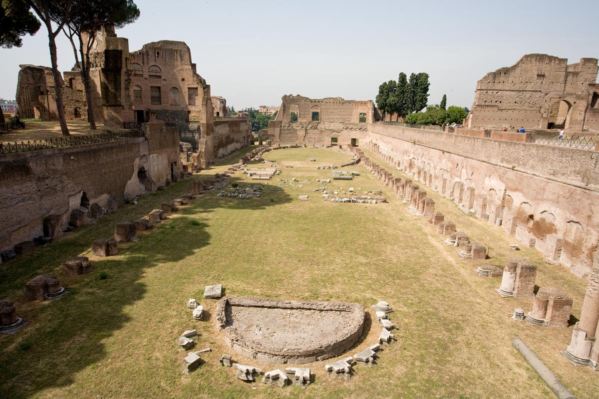 Italy, Rome, Palatine Hill - Roman Stadium