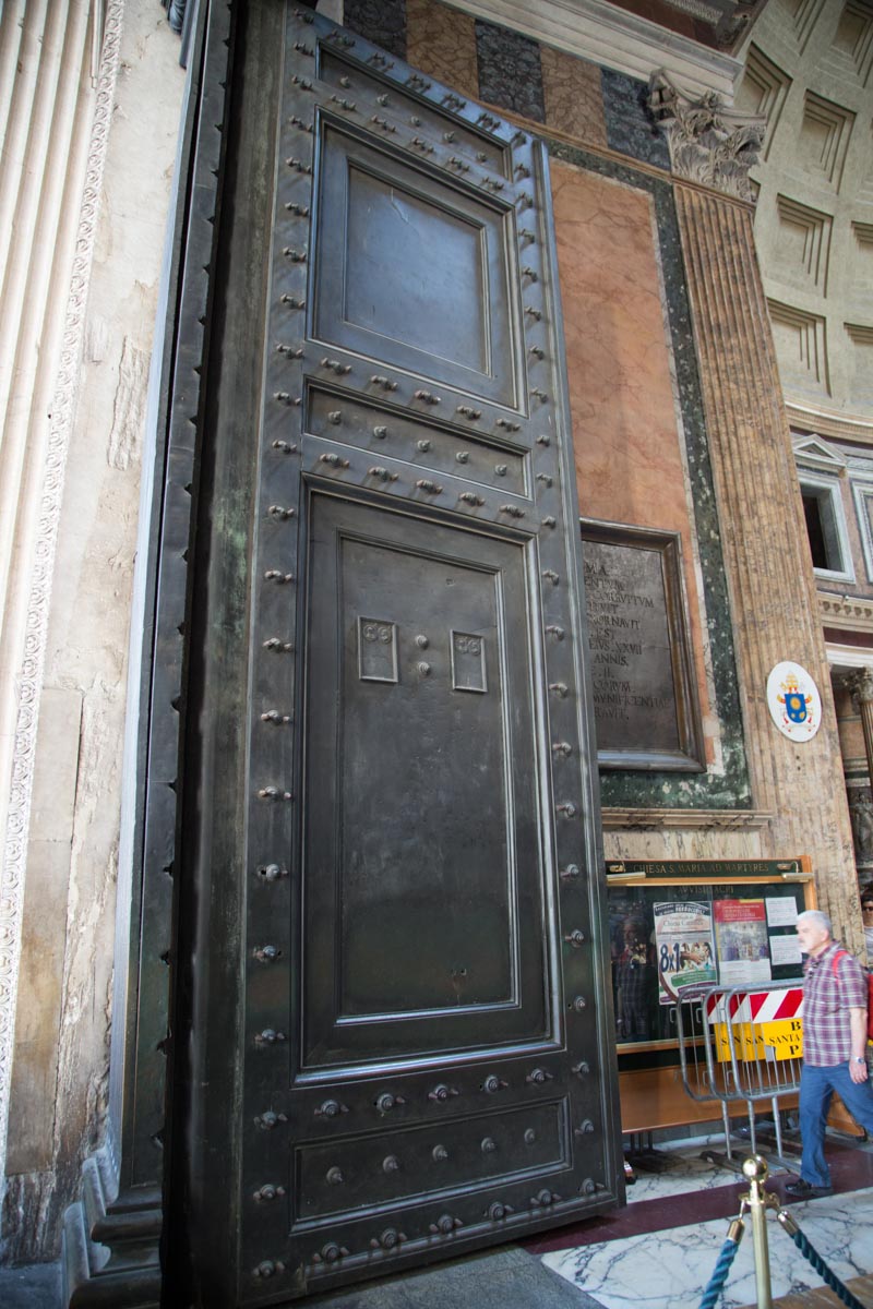 Italy, Rome, Pantheon - Bronze door