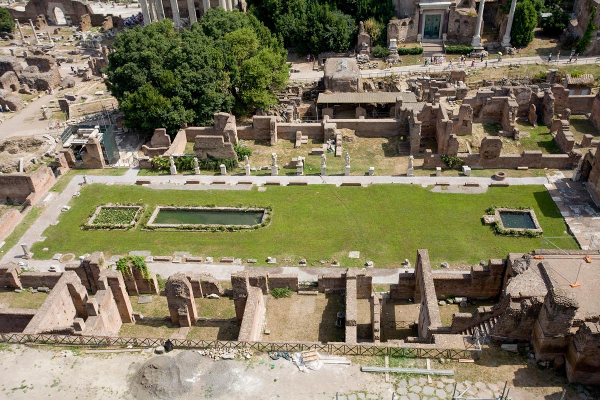 Italy, Rome, Roman Forum - House of the Vestals