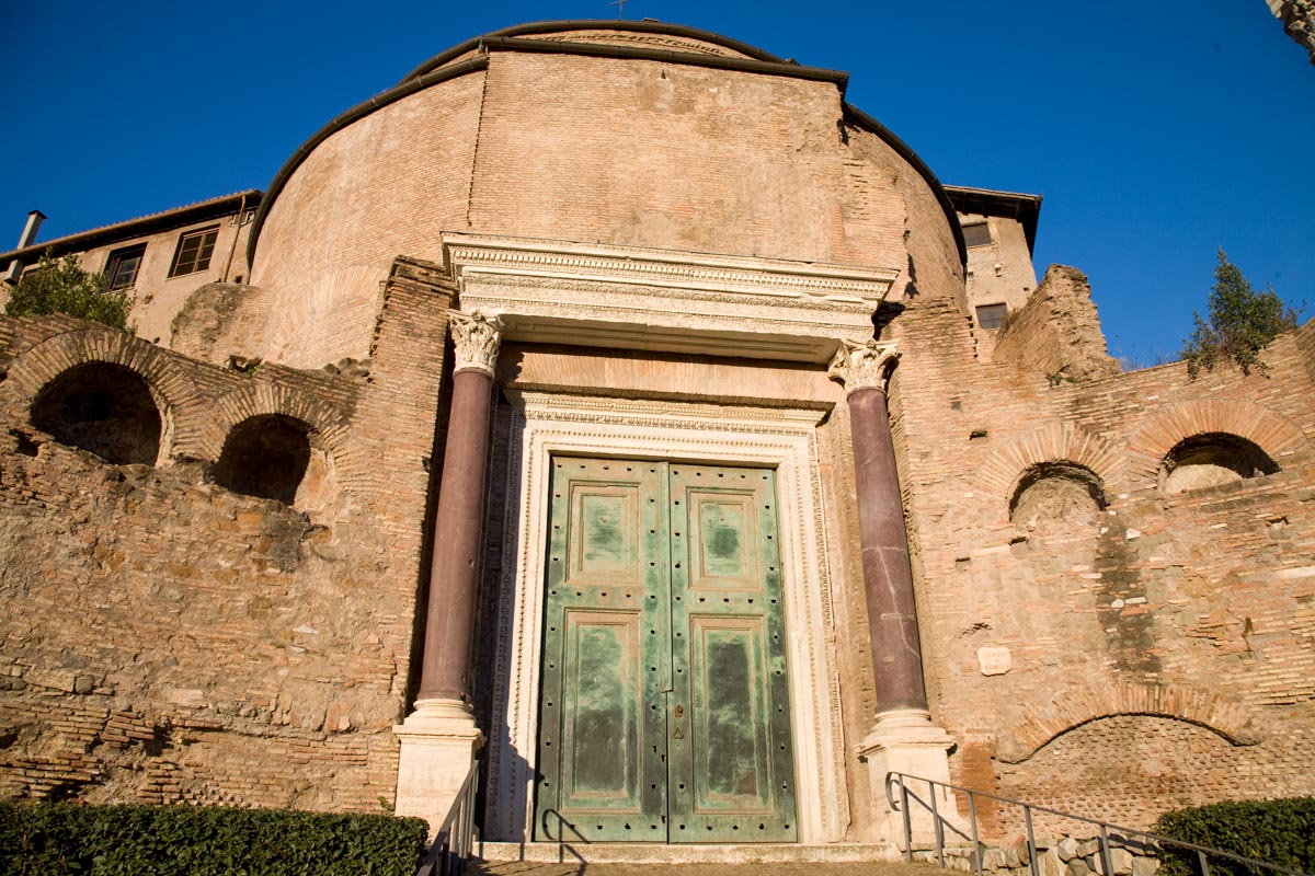 Italy, Rome, Roman Forum - Temple of Divus Romulus