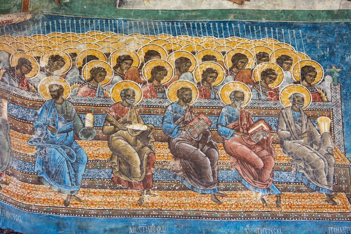 Romania, Voronet painted monastery - frescoes