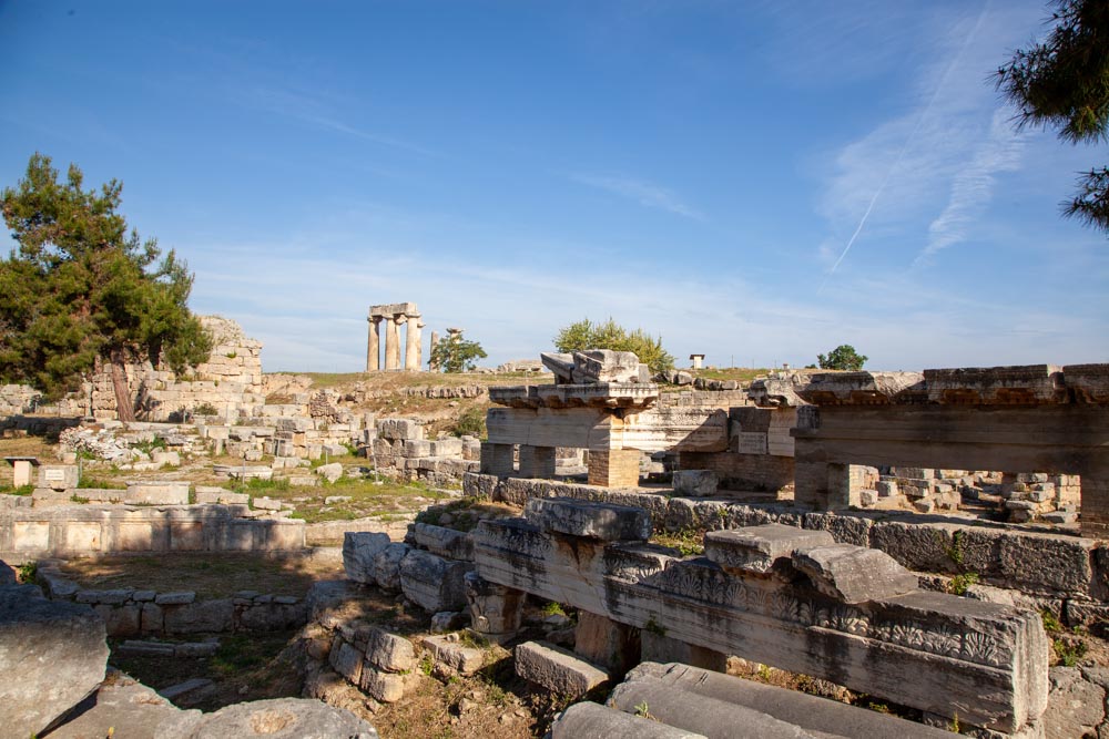 Greece, Corinth, Facade of the Captives