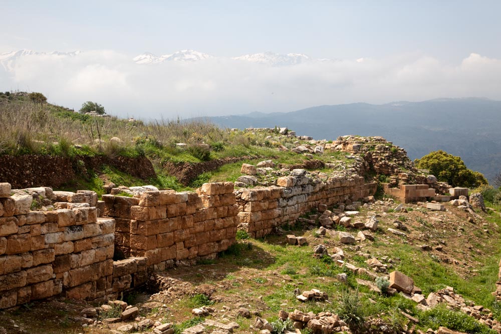 Greece, Crete, Aptera ancient site -Hellenistic walls