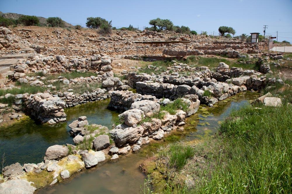 Greece, Crete, Kato Zakros - Minoan Palace - fountains