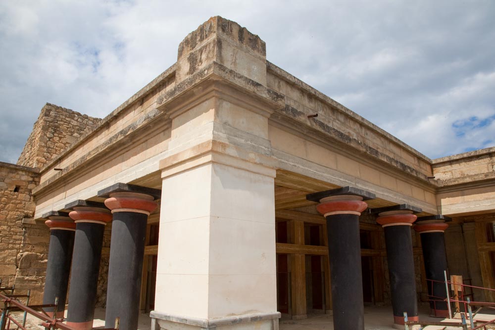 Greece, Crete, Knossos - Minoan megaron - hall of the Double Axes
