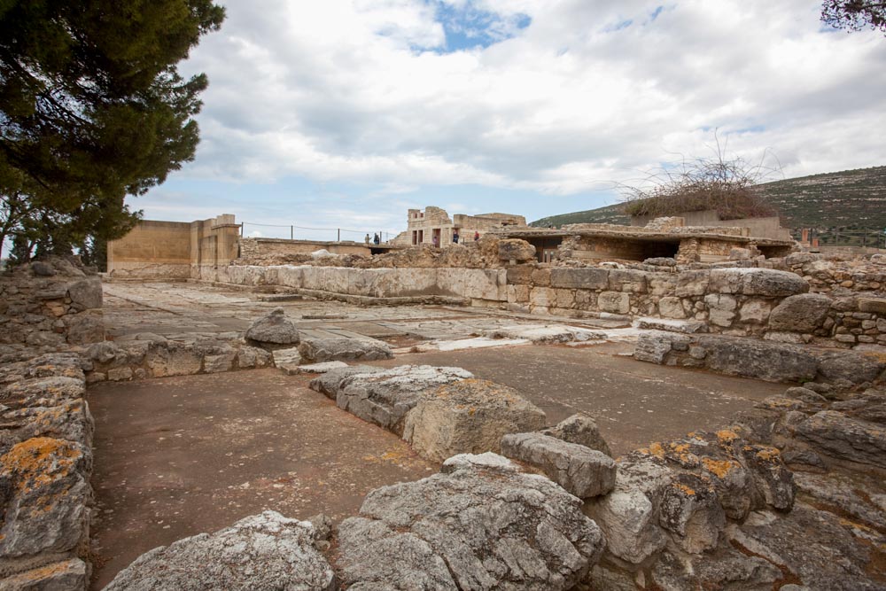 Greece, Crete, Knossos - Minoan west porch - corridor of the procession