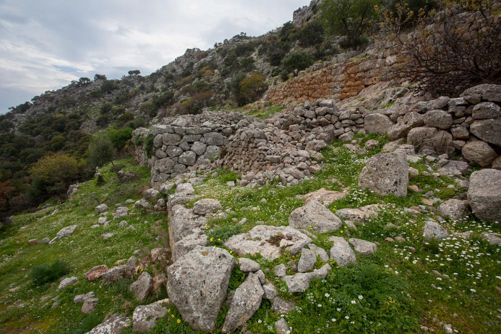 Greece, Crete, Lato Greek city - walls