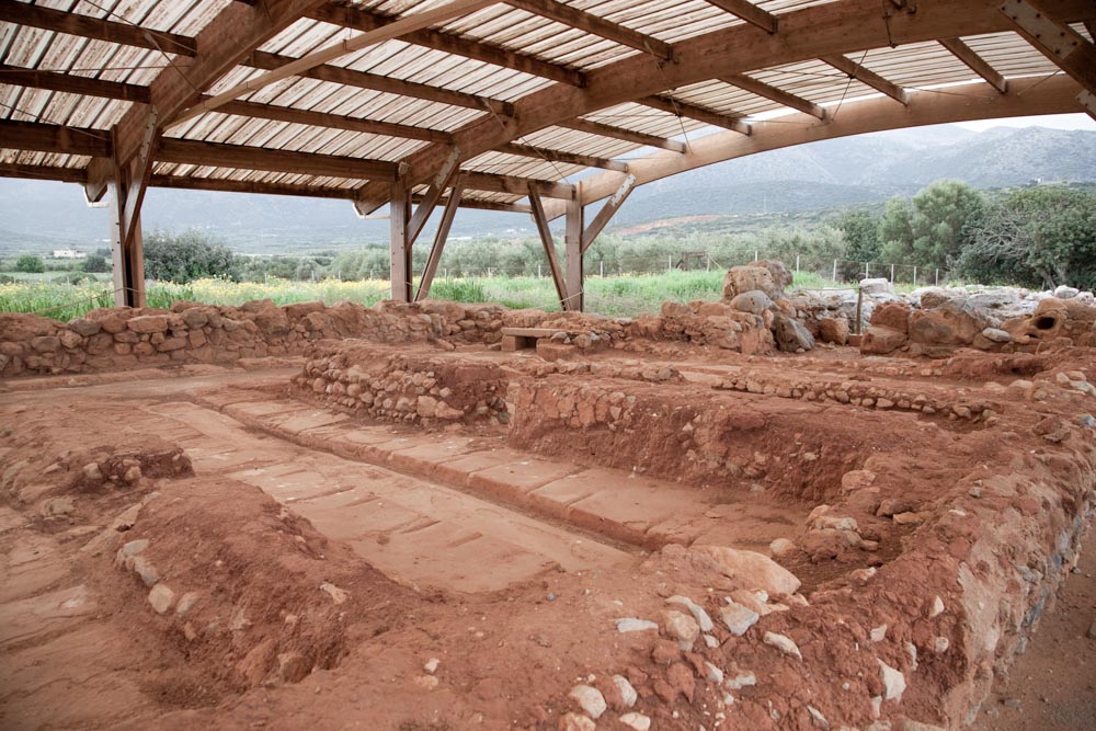 Greece, Crete, Malia Minoan palace - east magazines (storerooms)