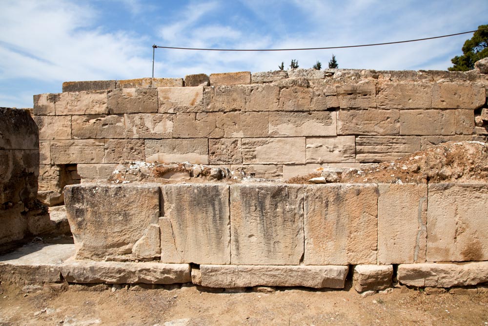 Greece, Crete, Phaistos Minoan palace - walls