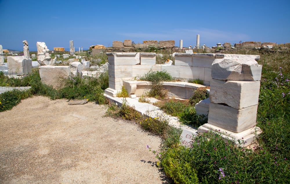 Greece, Delos Island, Exedra