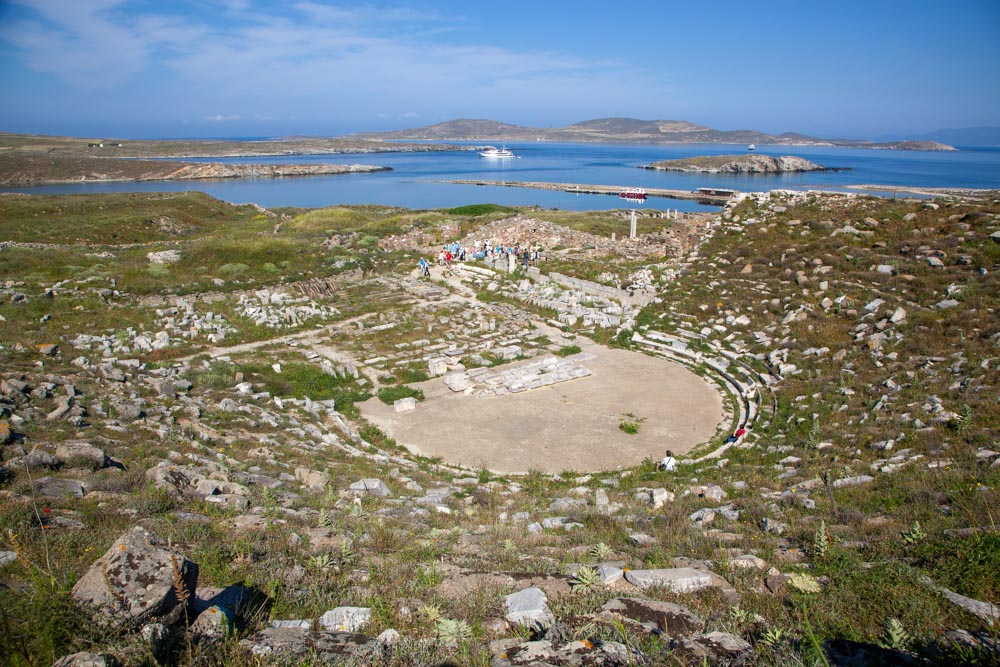 Greece, Delos Island, Greek theatre