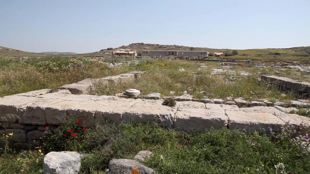 Greece, Delos Island, Poros temple(ancient temple of Apollo)