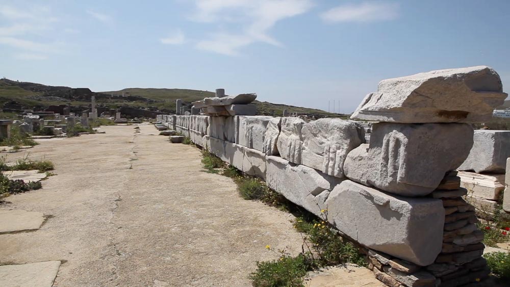 Greece, Delos Island, Portico of Philip V