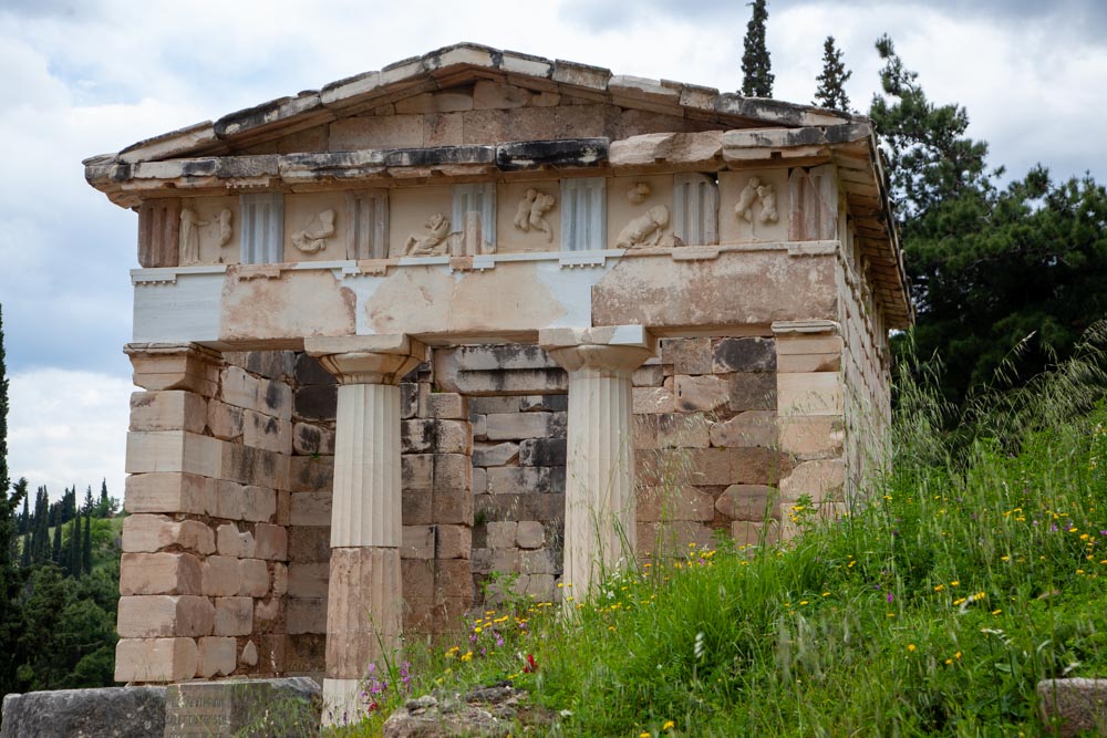 Greece, Delphi, Doric Athenian Treasury