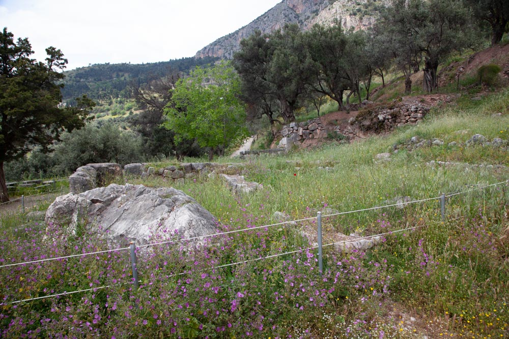 Greece, Delphi, Greek House of the priests