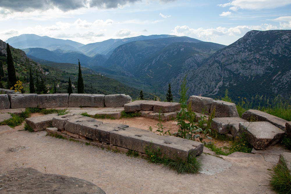 Greece, Delphi, Monument to the Heroes of Argos