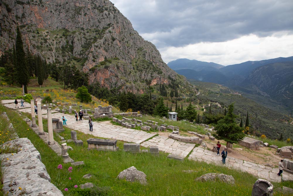 Greece, Delphi, Sacred road
