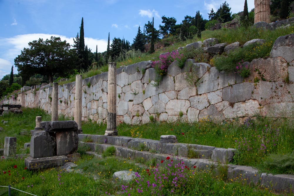 Greece, Delphi, Stoa of the Athenians