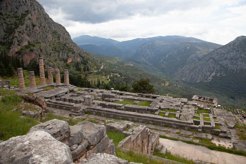 Greece, Delphi, Temple of Apollo Pythios