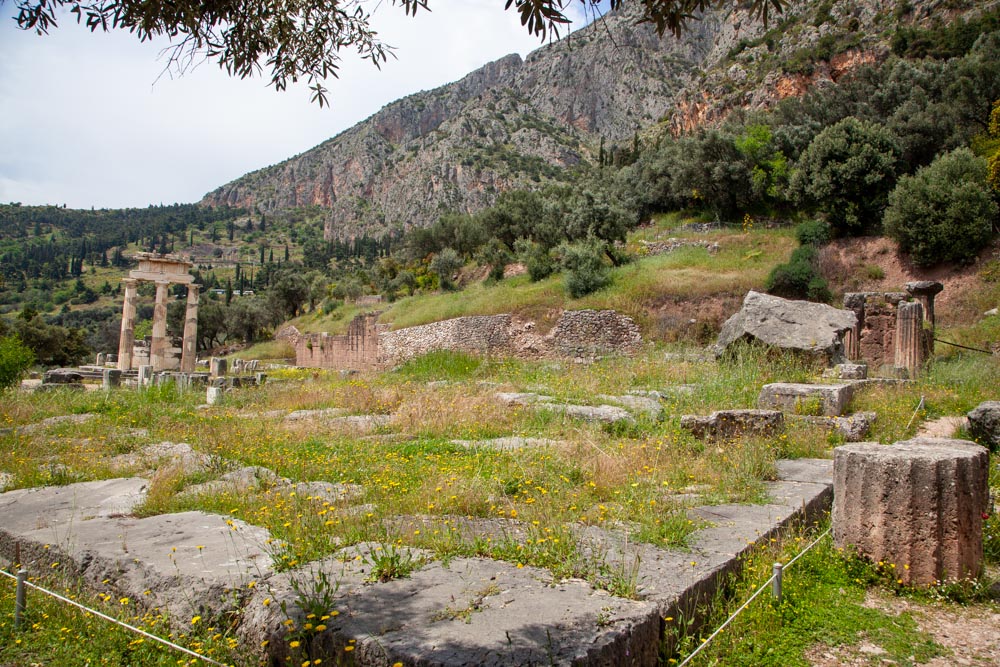 Greece, Delphi, Temple of Athena Pronaia (Archaic)