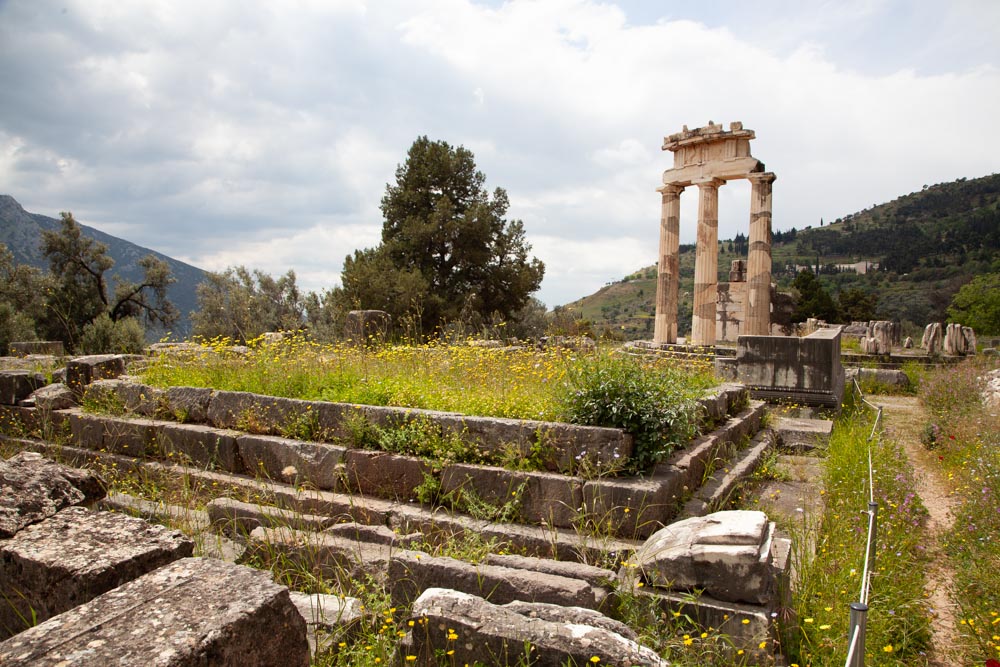 Greece, Delphi, Temple of Athena Pronaia (later)