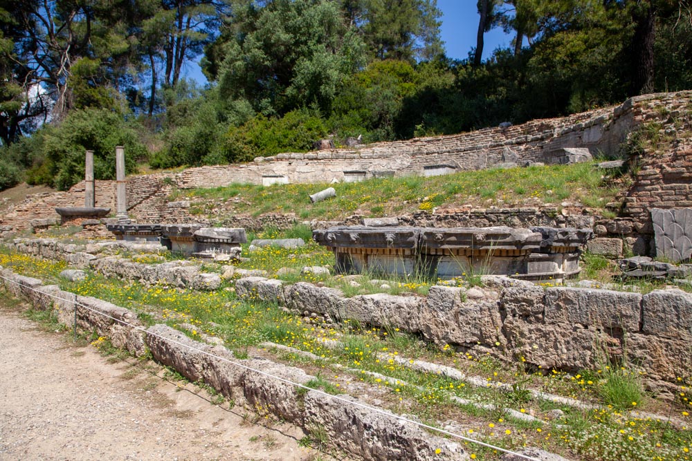 Greece, Olympia, Nymphaeum of Herodes Atticus