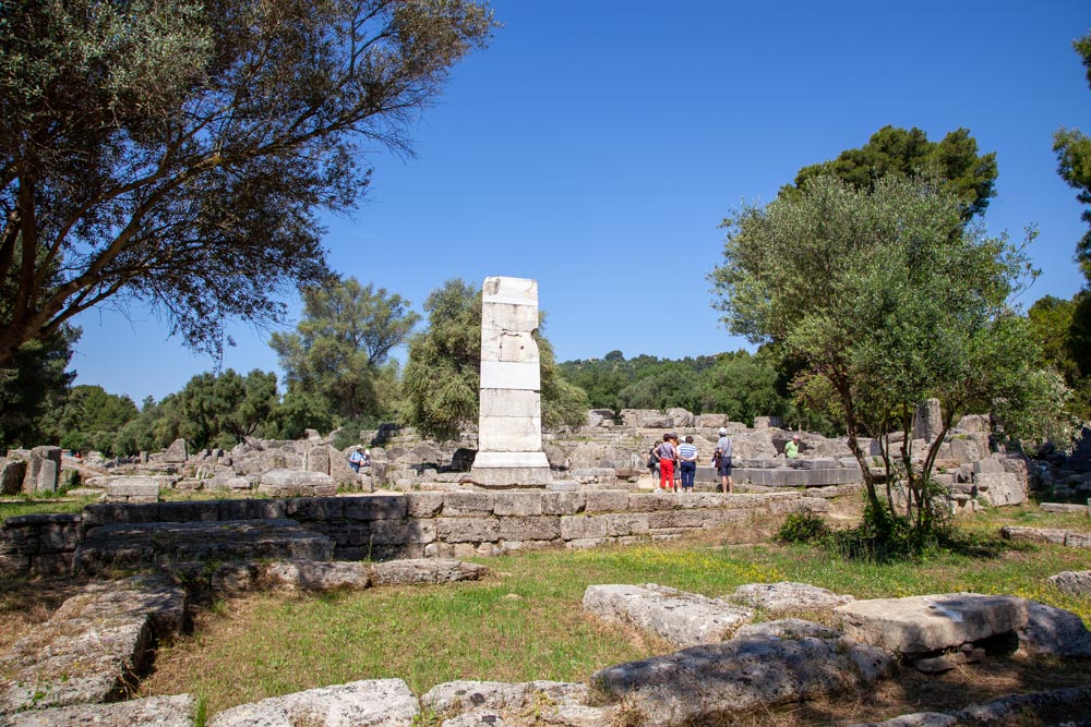 Greece, Olympia, Pillar of the Messenians