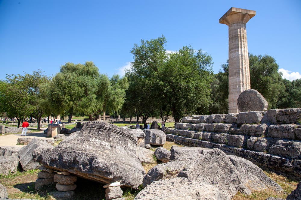 Greece, Olympia, Temple of Zeus Olympios