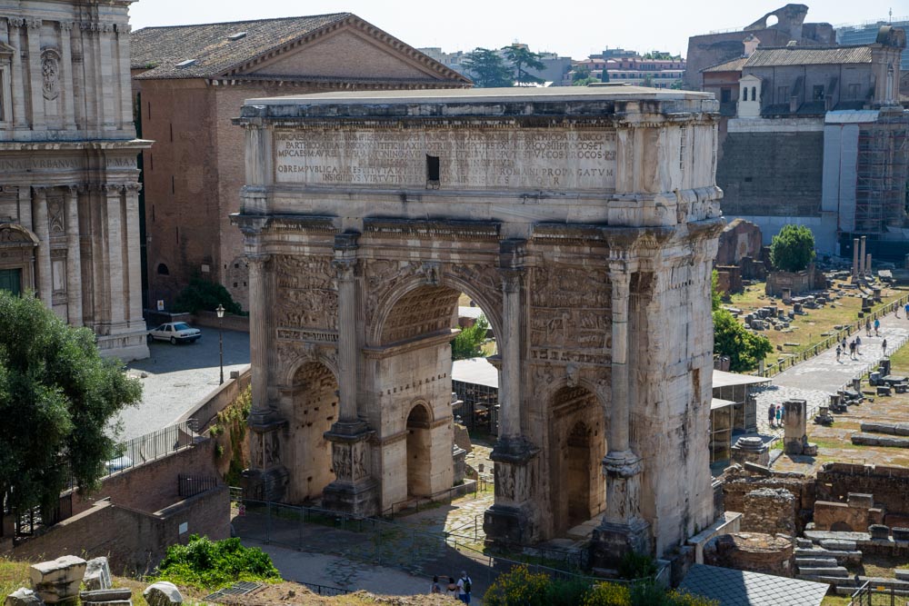 Italy, Rome, Roman Forum - Arch of Septimius Severus