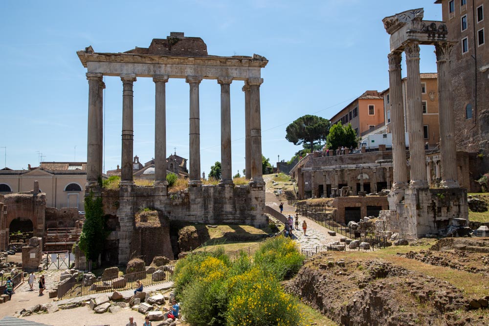 Italy, Rome, Roman Forum - Temple of Saturn