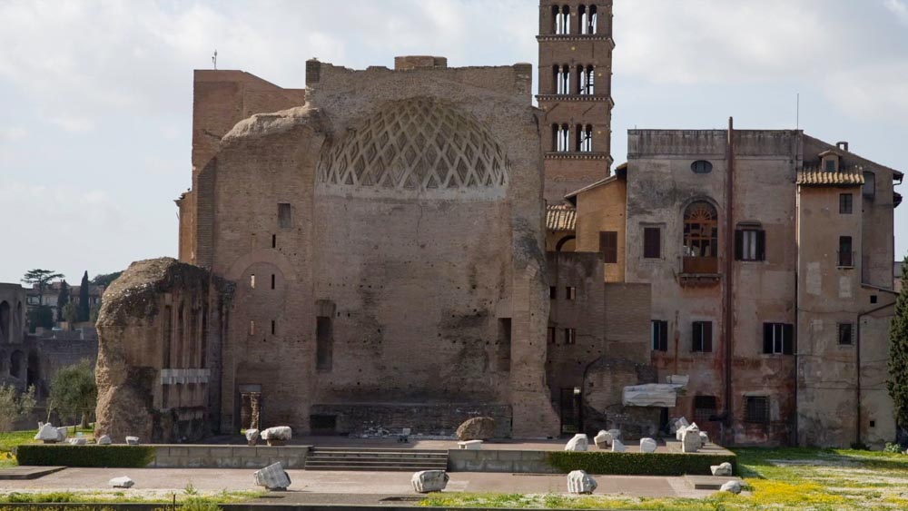 Italy, Rome, Roman Forum - Temple of Venus and Rome