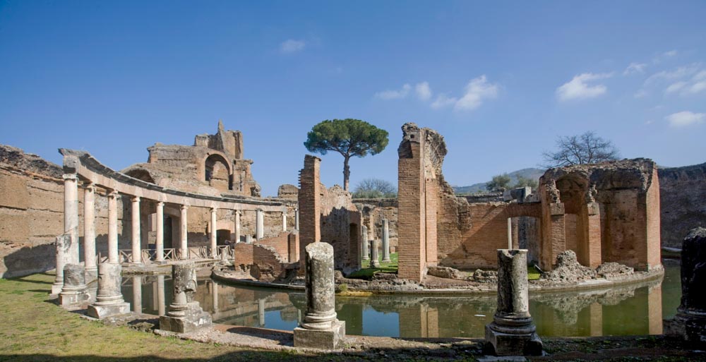 Italy, Tivoli - Hadrian's Villa - Maritime theatre