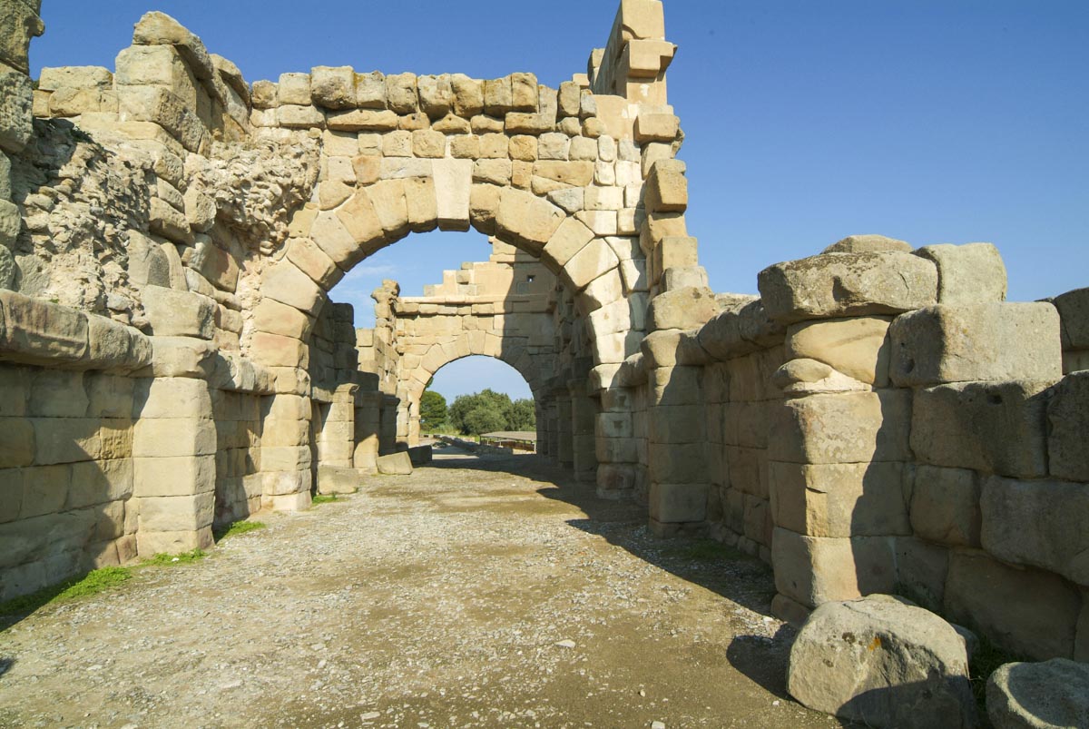 Italy, Sicily - Ancient Tyndaris - Propylaeum