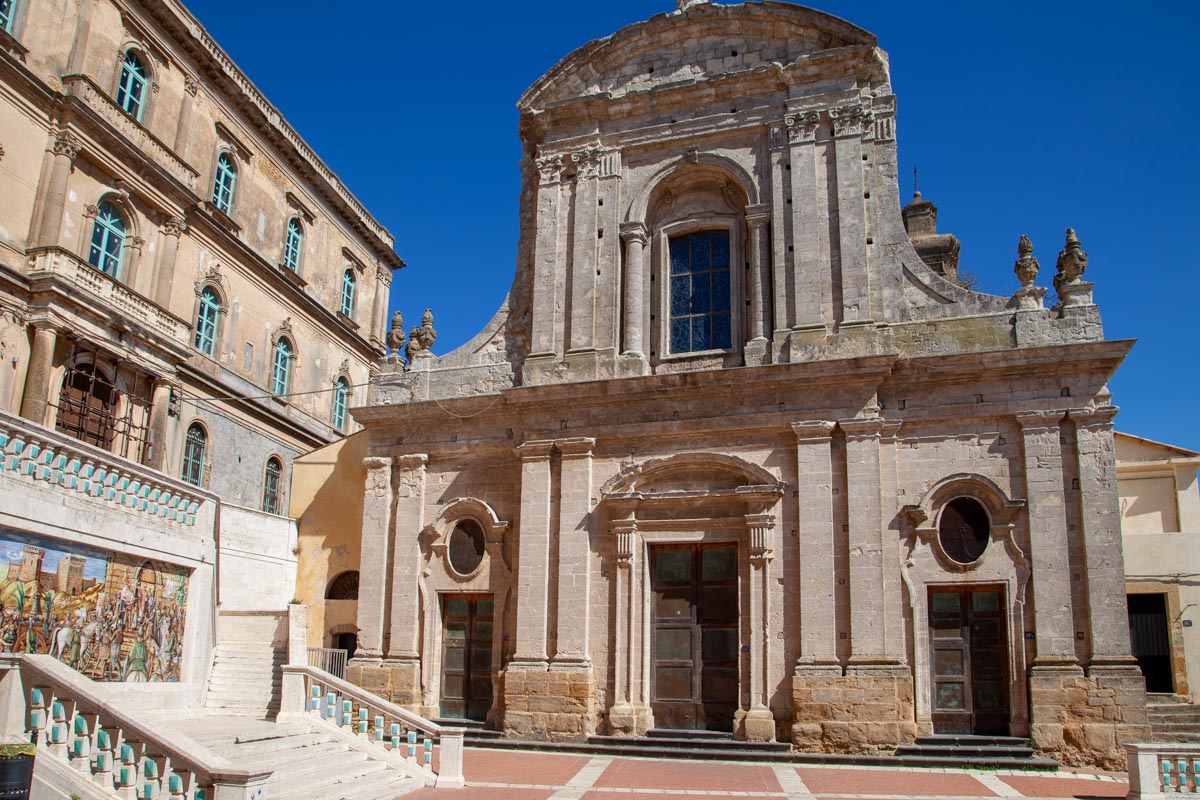 Italy, Sicily - Caltagirone - Church of Santa Maria del Monte facade
