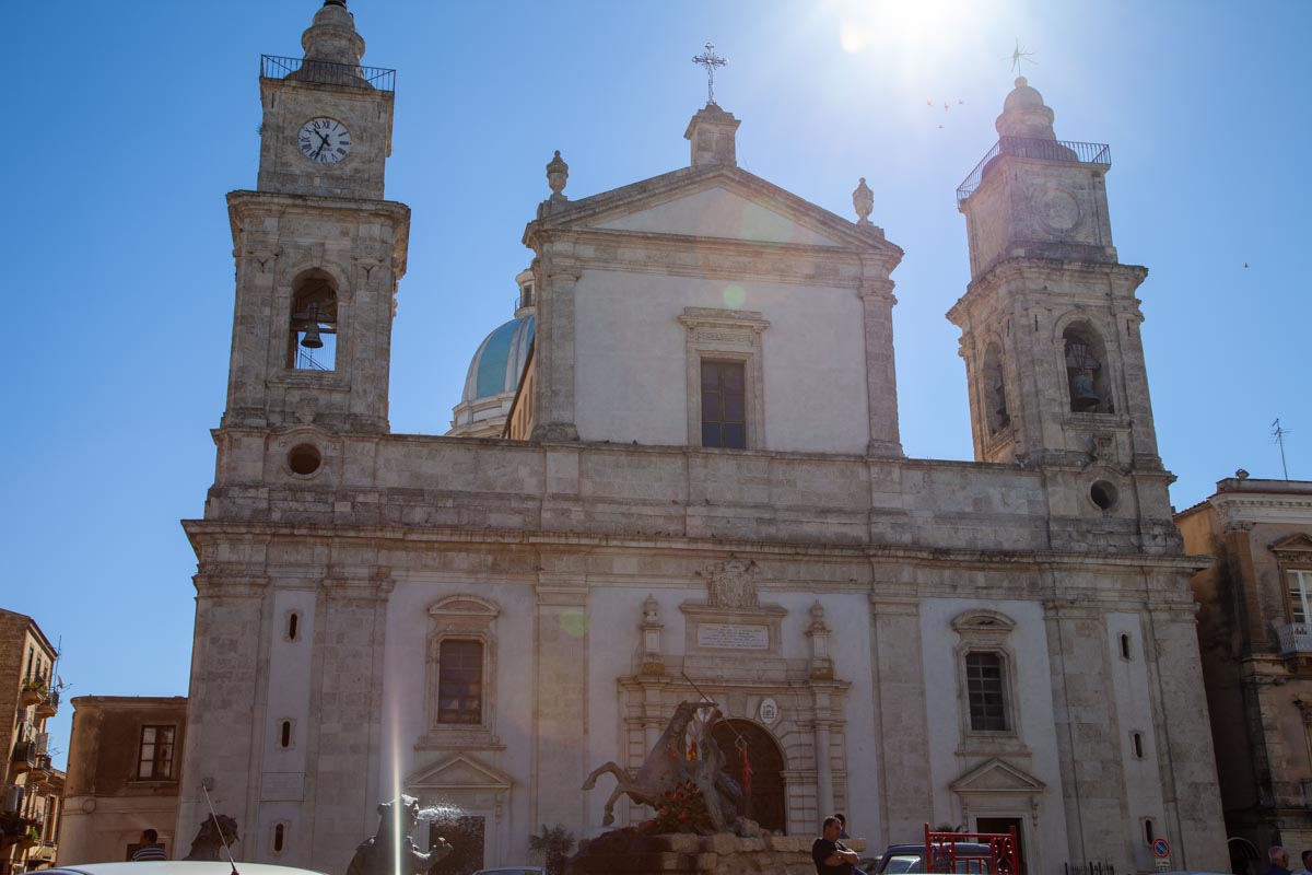 Italy, Sicily - Caltanissetta, Cathedral  Santa Maria la Nova - facade