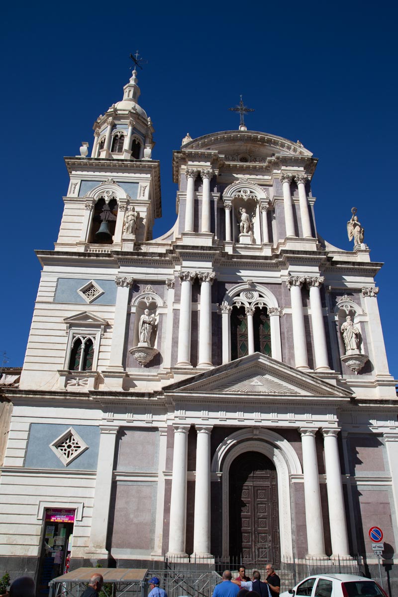 Italy, Sicily - Caltanissetta, San Sebastiano church baroque - facade