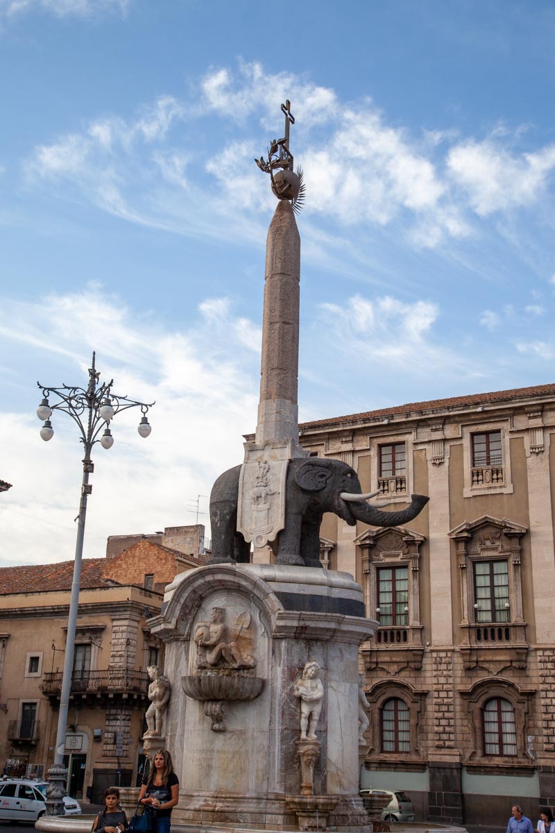 Italy, Sicily - Catania Fountain of the Elephant