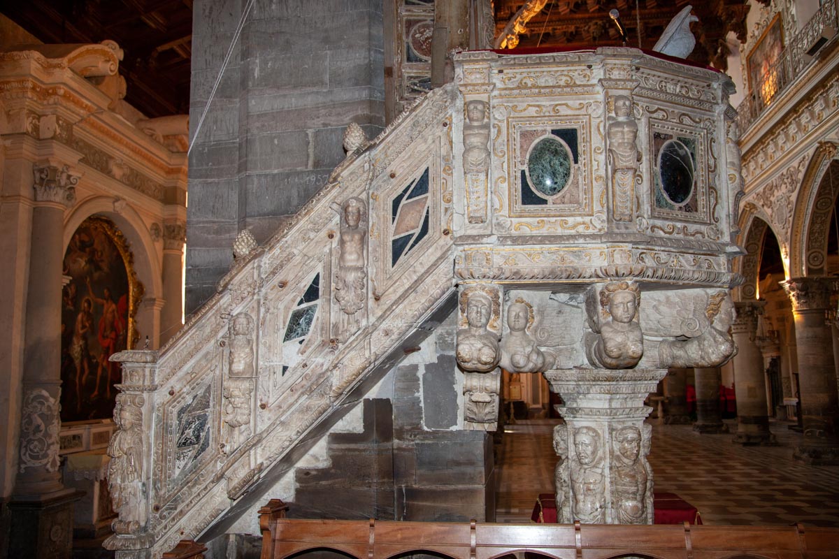 Italy, Sicily - Enna Cathedral - Pulpit