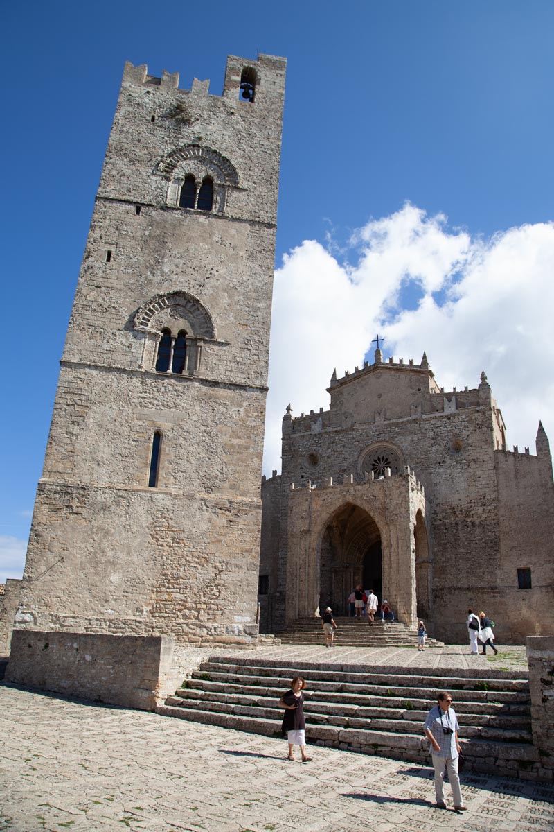 Italy, Sicily - Erice Cathedral - Facade