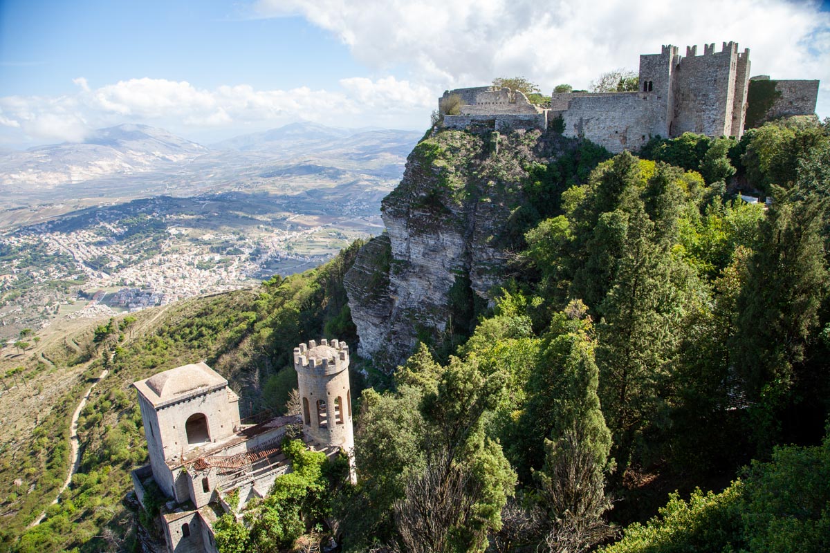 Italy, Sicily - Erice Medieval view
